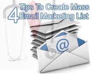 how to generate mass email lists